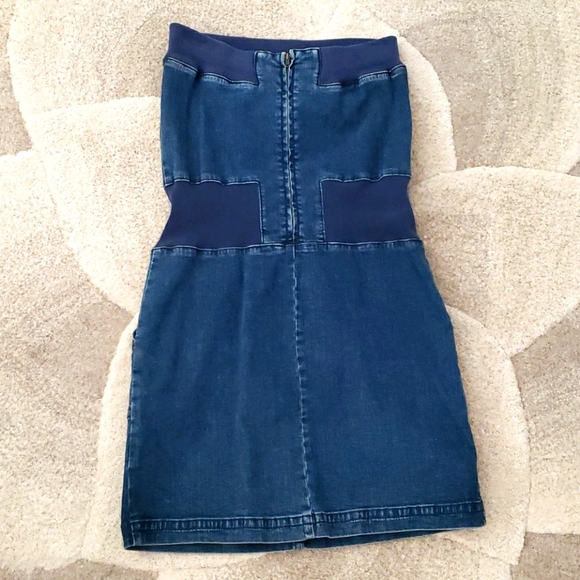 Denim dress strapless - Picture 4 of 9